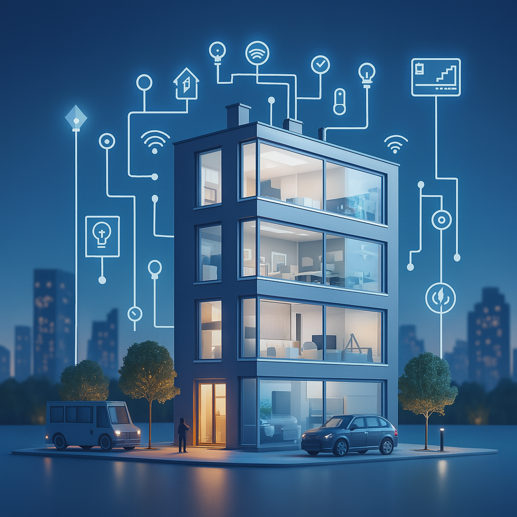 Smart building realistic image of s